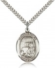St. Benjamin Medal, Sterling Silver, Large