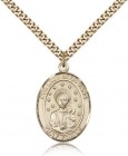 Our Lady of La Vang Medal, Gold Filled, Large