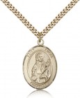 St. Lucia of Syracuse Medal, Gold Filled, Large