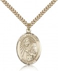 St. Margaret Mary Alacoque Medal, Gold Filled, Large