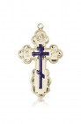 St. Olga Cross Pendant, 14 Karat Gold