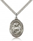 St. Catherine Laboure Medal, Sterling Silver, Large
