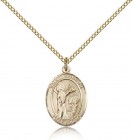 St. Kenneth Medal, Gold Filled, Medium