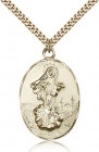 Our Lady of Medugorje Medal, Gold Filled