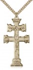 Caravaca Crucifix Pendant, Gold Filled