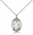 St. Justin Medal, Sterling Silver, Medium