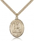 St. Walburga Medal, Gold Filled, Large