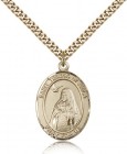 St. Teresa of Avila Medal, Gold Filled, Large