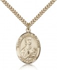 St. Gemma Galgani Medal, Gold Filled, Large