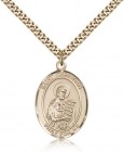 St. Christian Demosthenes Medal, Gold Filled, Large