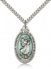 St. Christopher Medal, Sterling Silver