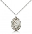 St. Clare of Assisi Medal, Sterling Silver, Medium