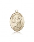 St. Luke the Apostle Medal, 14 Karat Gold, Large