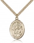 St. Edwin Medal, Gold Filled, Large