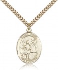 St. Vitus Medal, Gold Filled, Large