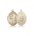 St. Brendan the Navigator/ Navy Medal, 14 Karat Gold, Medium