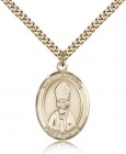 St. Anselm of Canterbury Medal, Gold Filled, Large