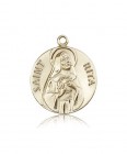 St. Rita of Cascia Medal, 14 Karat Gold