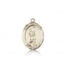 St. Sebastian Lacrosse Medal, 14 Karat Gold, Medium