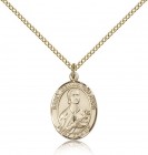 St. Gemma Galgani Medal, Gold Filled, Medium
