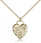 Bridesmaid Heart Medal, Gold Filled