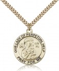 Our Lady of Perpetual Help Medal, Gold Filled