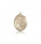 St. Fiacre Medal, 14 Karat Gold, Medium
