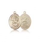 St. Michael Air Force Medal, 14 Karat Gold, Medium