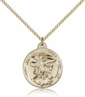 St. Michael the Archangel Medal, Gold Filled