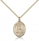 St. Walburga Medal, Gold Filled, Medium