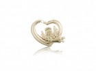 Heart Guardian Angel Medal, 14 Karat Gold
