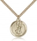 St. Christopher Medal, Gold Filled