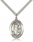 St. Hubert of Liege Medal, Sterling Silver, Large