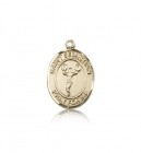 St. Sebastian Cheerleading Medal, 14 Karat Gold, Medium