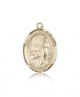 Our Lady of Lourdes Medal, 14 Karat Gold, Large