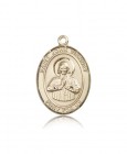 St. John Vianney Medal, 14 Karat Gold, Large