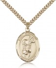 St. Stephanie Medal, Gold Filled, Large