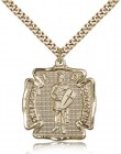 St. Florian Medal, Gold Filled