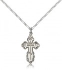 St. Olga Cross Pendant, Sterling Silver