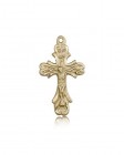 Crucifix Pendant, 14 Karat Gold