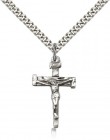Nail Crucifix Pendant, Sterling Silver