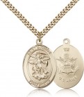 St. Michael Army Medal, Gold Filled, Large