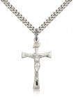Maltese Crucifix Pendant, Sterling Silver