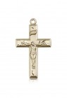 Crucifix Pendant, 14 Karat Gold