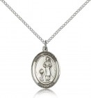 St. Genesius of Rome Medal, Sterling Silver, Medium