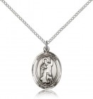 St. Drogo Medal, Sterling Silver, Medium