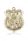 St. Michael the Archangel Medal, 14 Karat Gold
