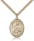 St. Placidus Medal, Gold Filled, Large