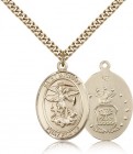 St. Michael Air Force Medal, Gold Filled, Large