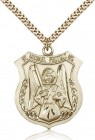 St. Michael the Archangel Medal, Gold Filled